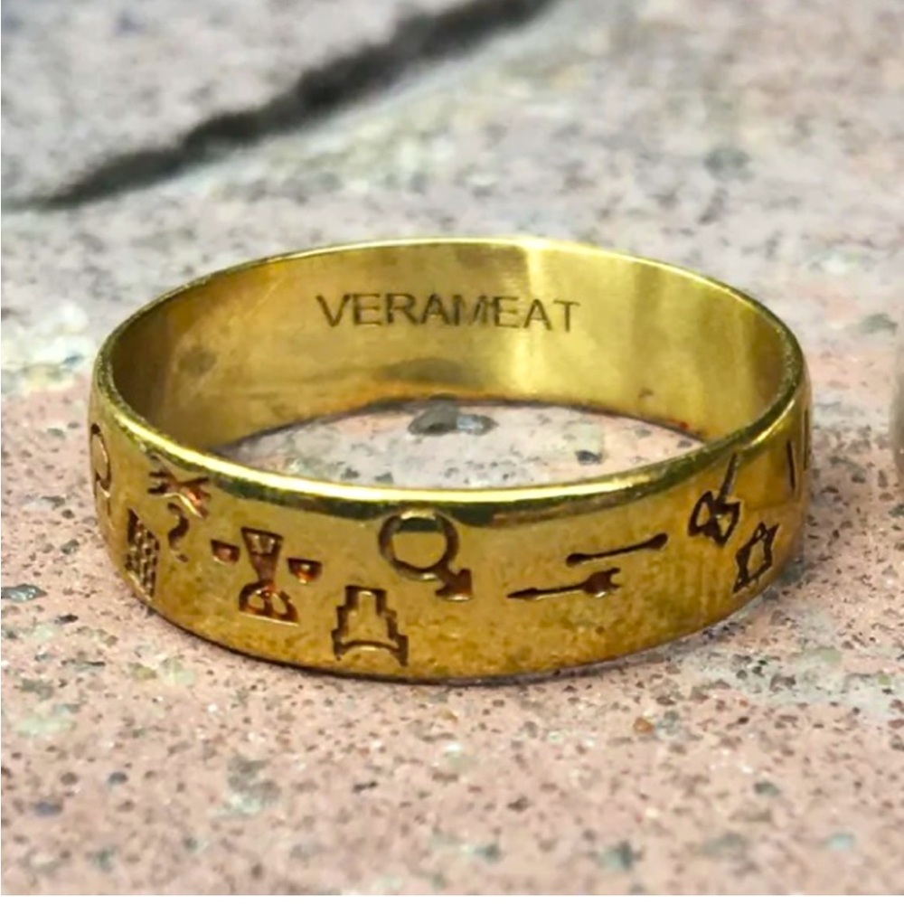 VERAMEAT Gold Witchy Band Ring
